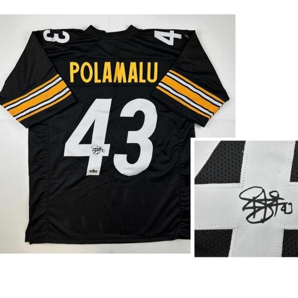 Troy Polamalu Autographed Facsimile-Laser Printed Polamalu Jersey XL Steelers - Picture 1 of 5